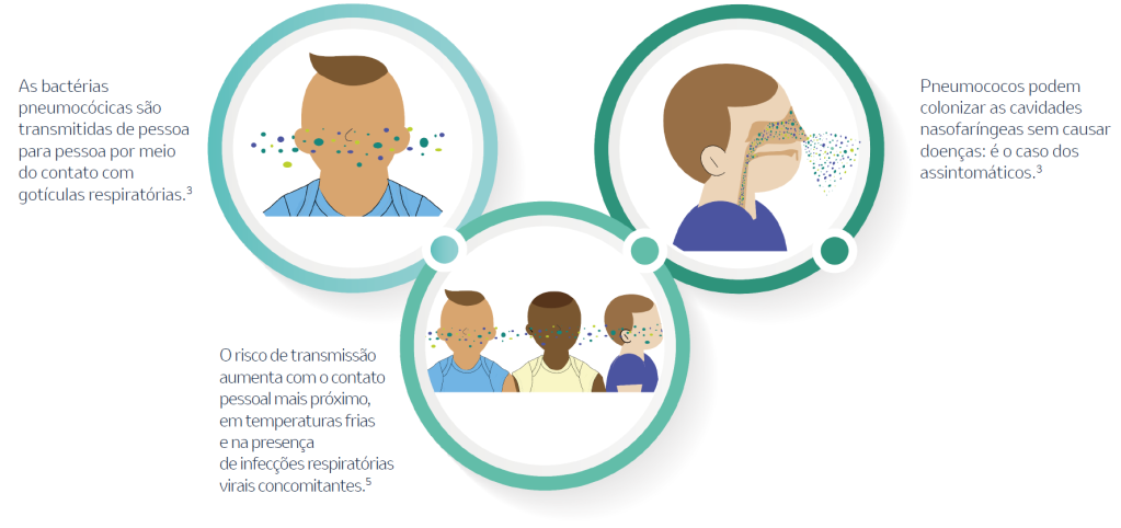 Como as bactérias pneumocócicas são transmitidas?